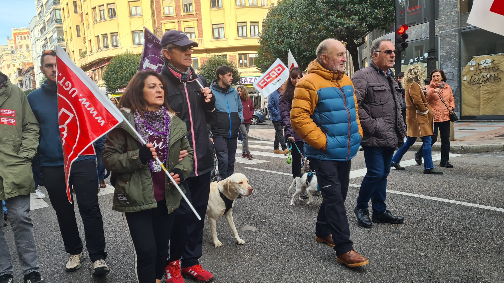 Manifestación de UGT y CCOO.