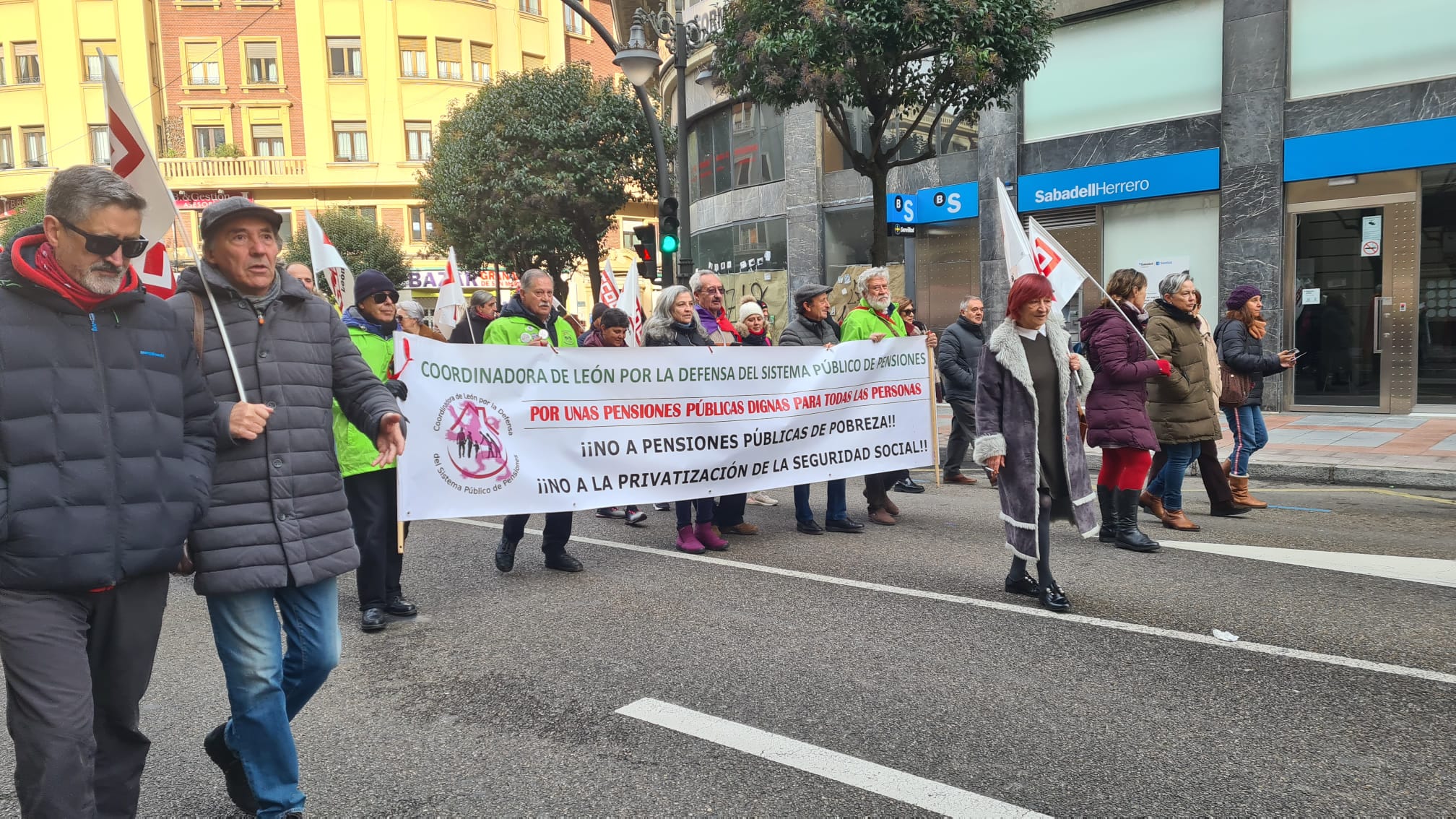 Manifestación de UGT y CCOO.