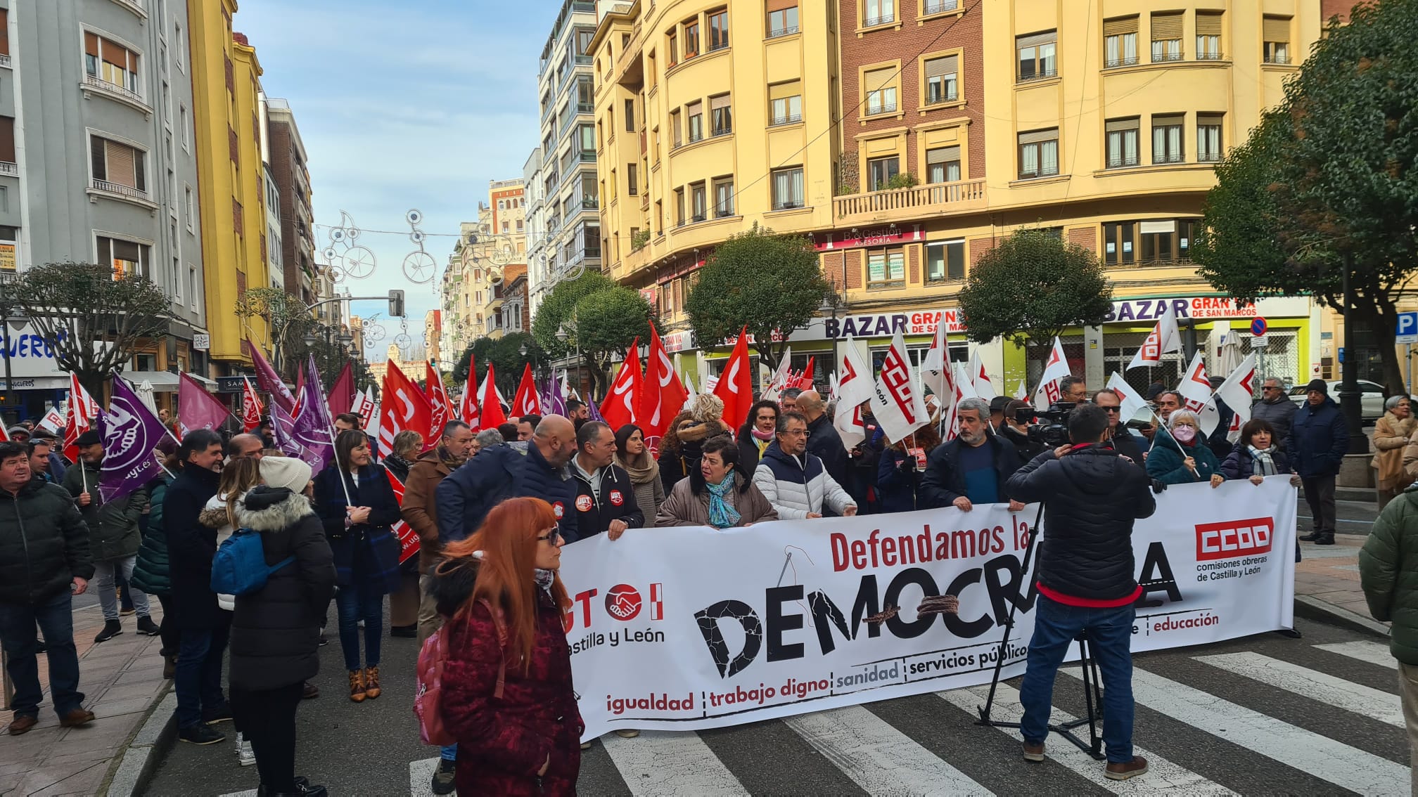 Manifestación de UGT y CCOO.