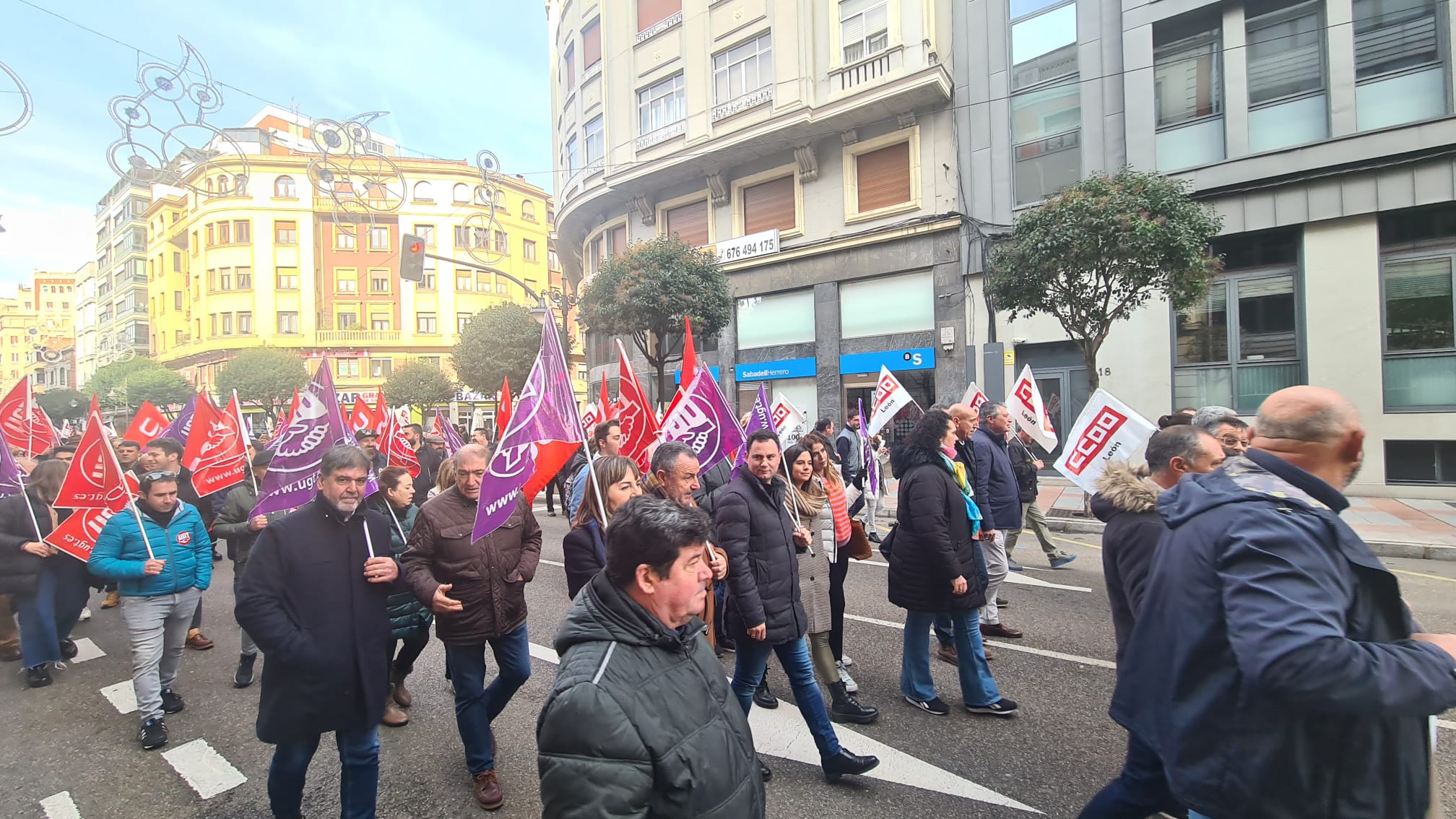 Manifestación de UGT y CCOO.