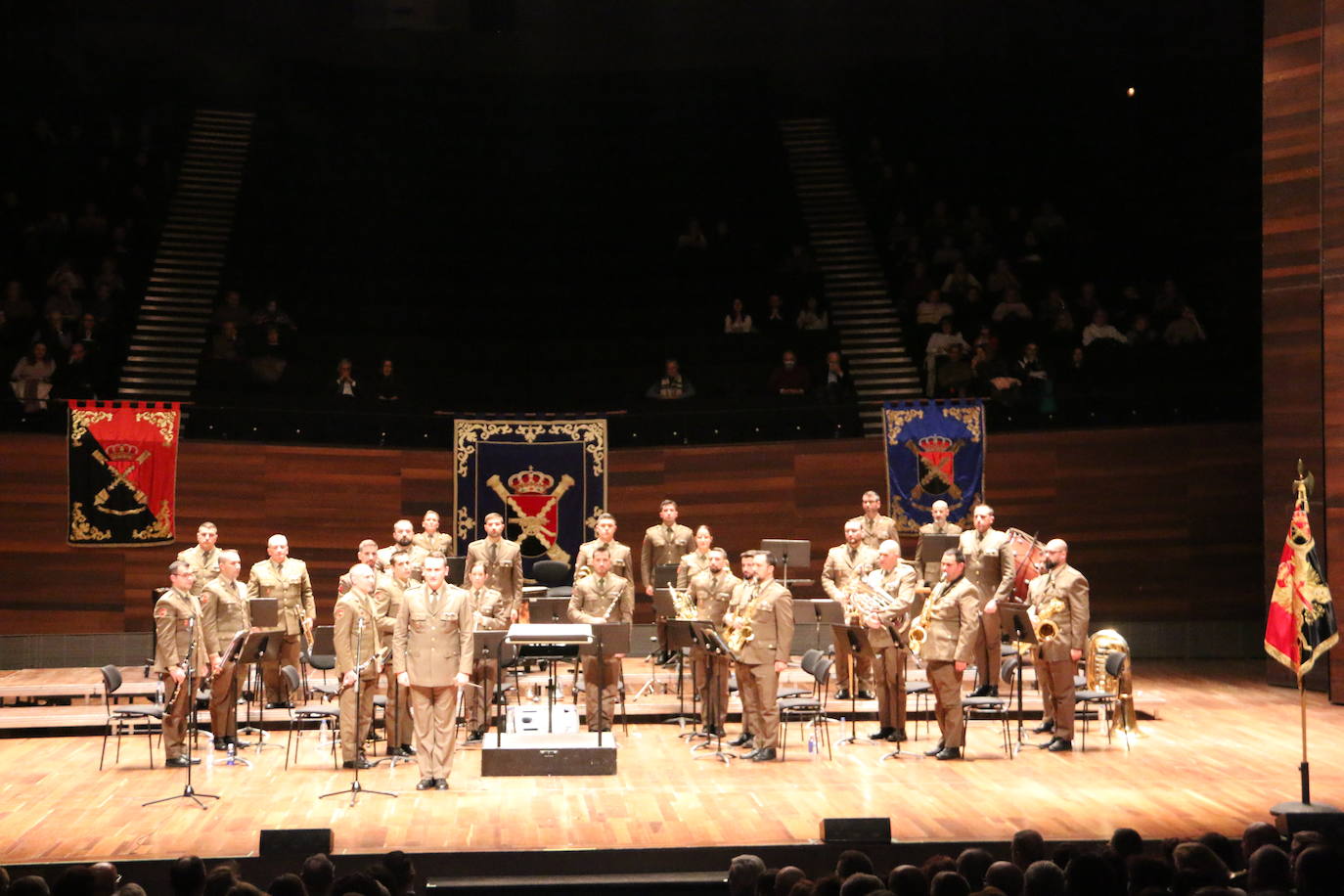 La Unidad de Música del Maca ha rendido homenaje a su patrona, este martes en el Auditorio 'Ciudad de León