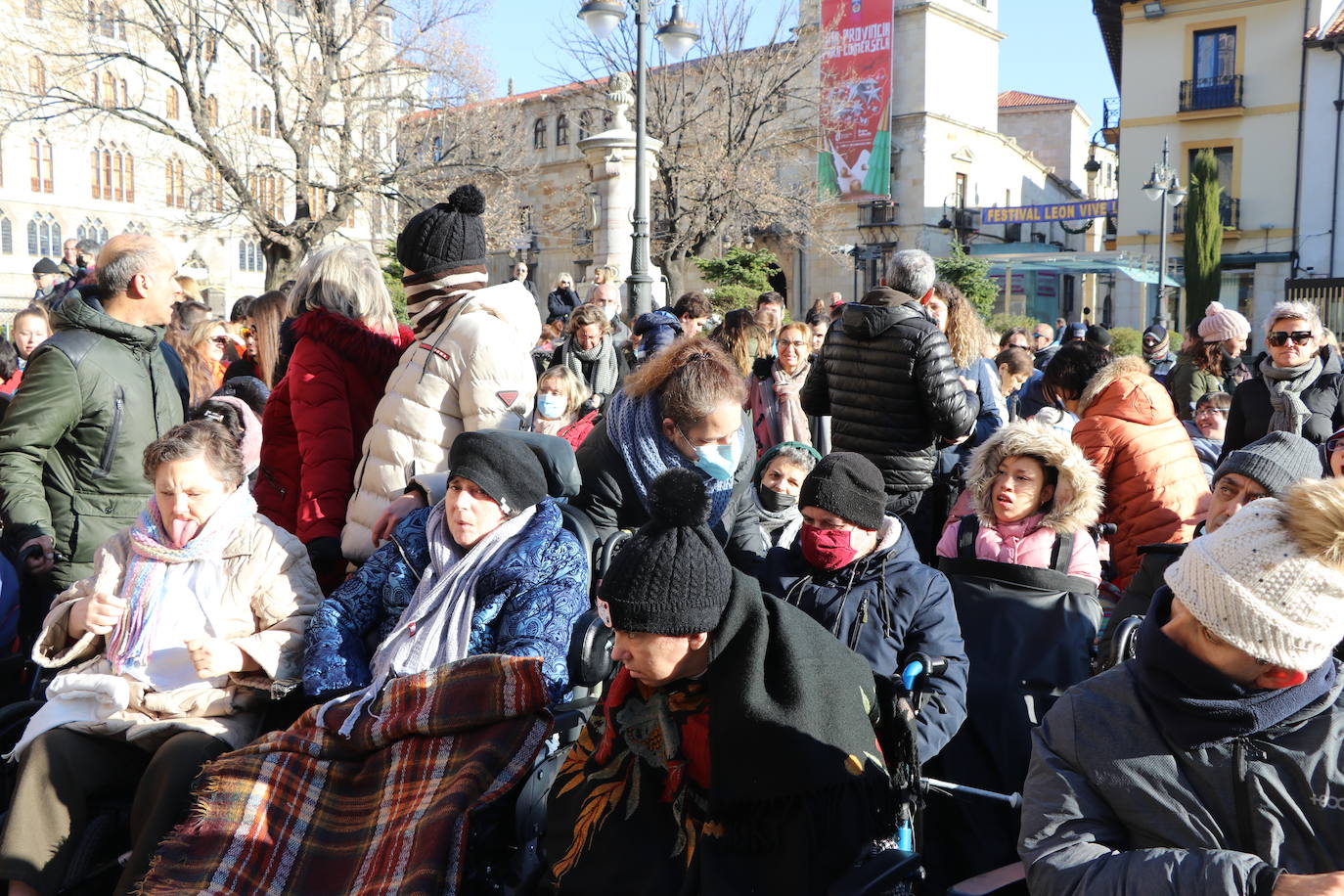 Celebración de los actos del 'Día Mundial de las Personas con Discapacidad' en León.