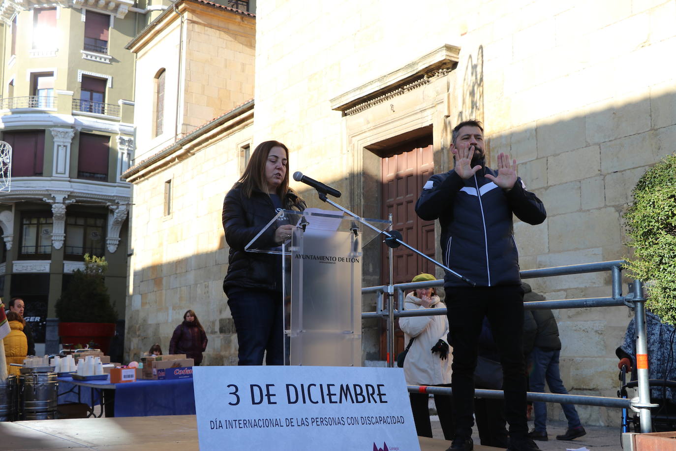 Celebración de los actos del 'Día Mundial de las Personas con Discapacidad' en León.