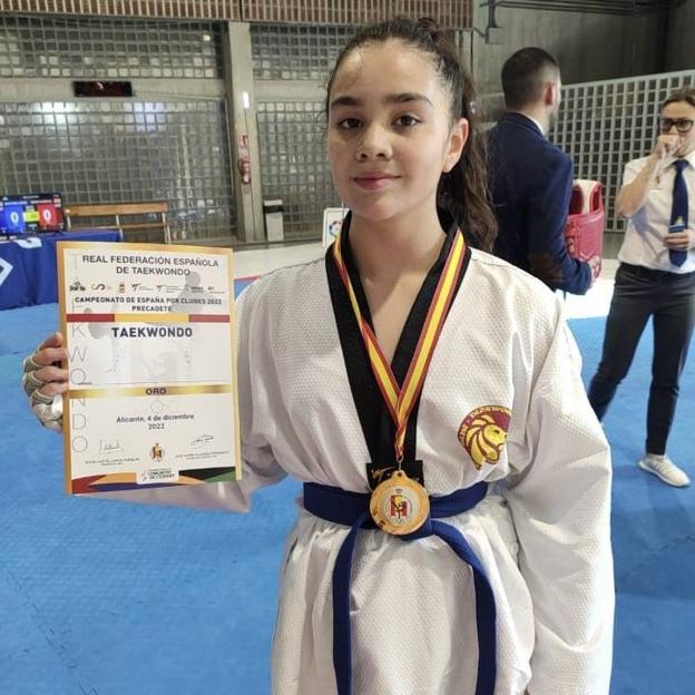 Jessica Aidee González, del Club Saya, se proclama campeona de España en la categoría precadete.