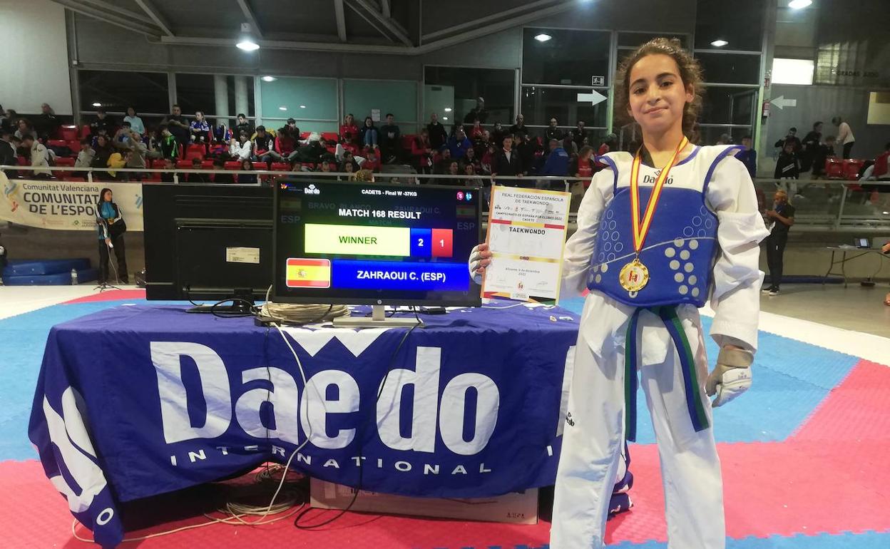 Chaimna Zahraoui, oro en cadete a nivel nacional. 
