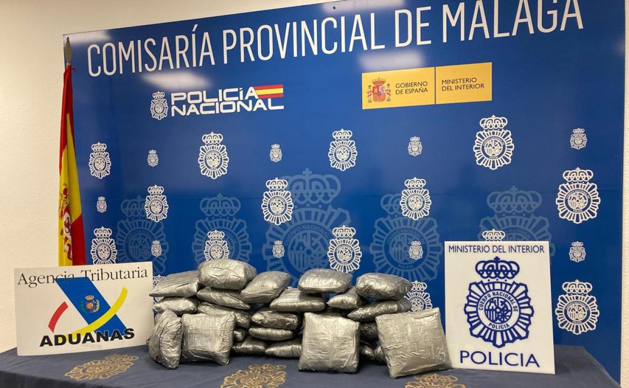 Imagen de la droga incautada. 