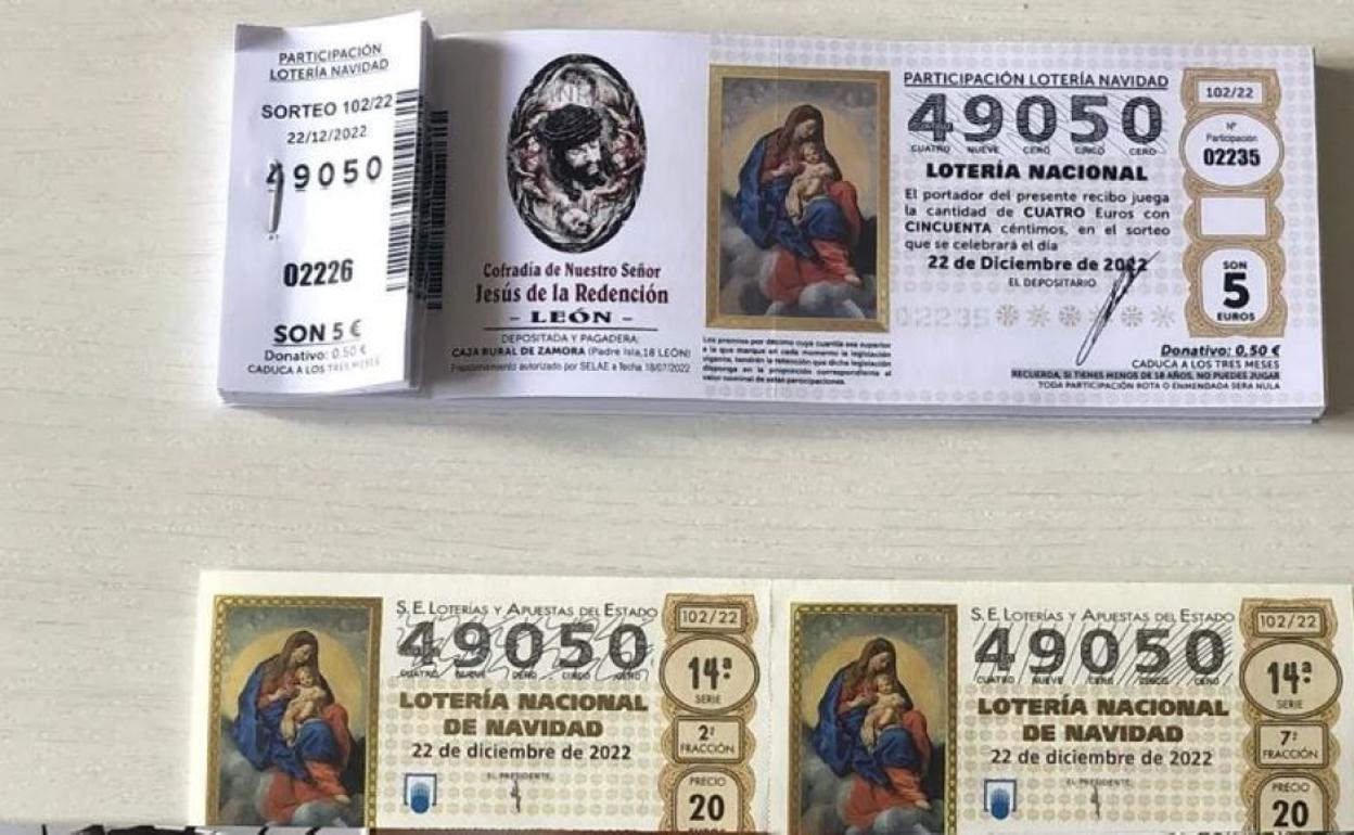 La lotería de la Redención con los décimos y participaciones agraciadas.