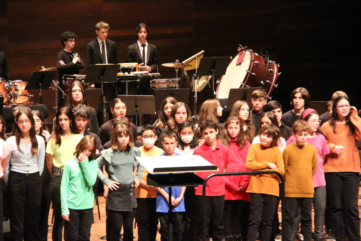 El Auditorio de León ha acogido este jueves, 22 de diciembre, el tradicional concierto de Navidad que ofrece las diferentes agrupaciones musicales del Conservatorio Profesional de Música de León.