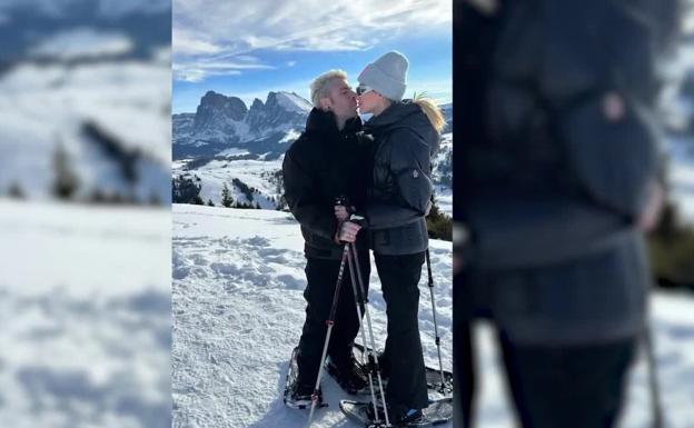 Chiara Ferragni y Fedez, en la nieve.