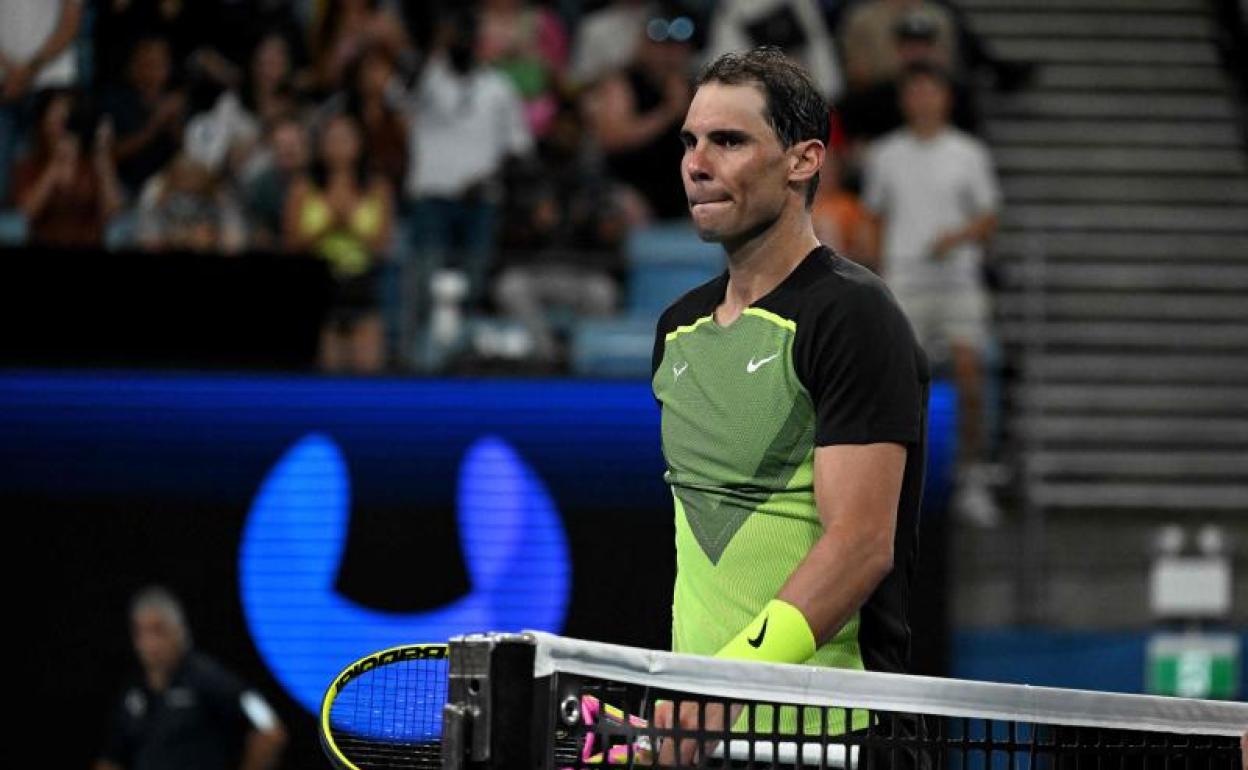 Nadal se lamenta tras la derrota ante Norris. 