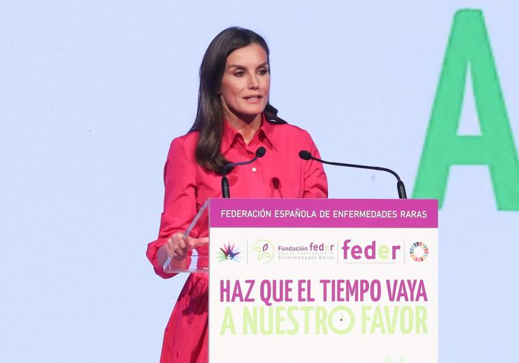 La reina Letizia interviene en el Día de las Enfermedades Raras.