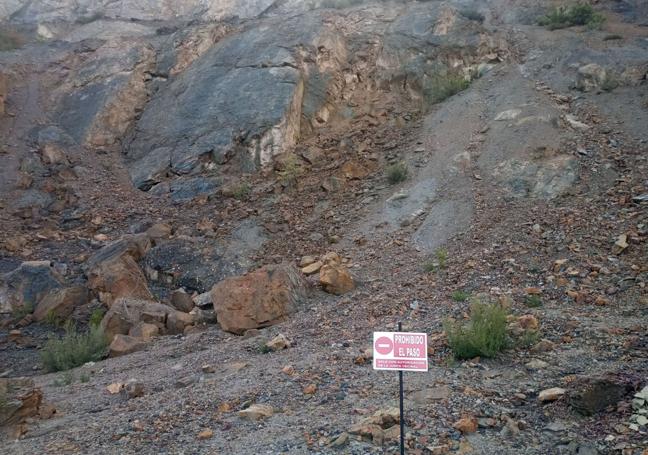 Zona de extracción del yacimiento.