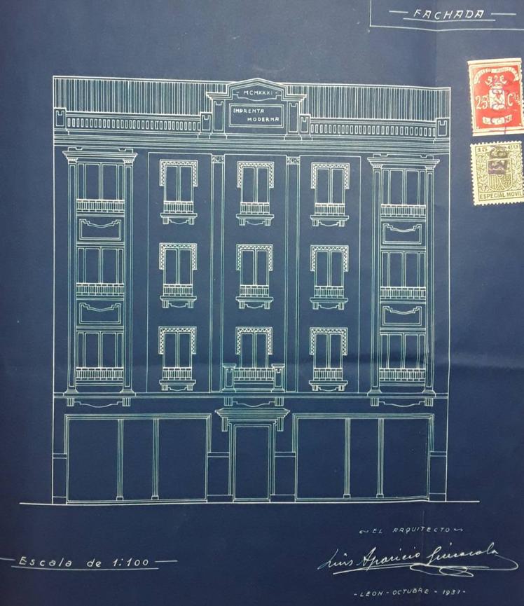 Imágenes del Archivo Municial de León. Proyecto arquitectónico 1931