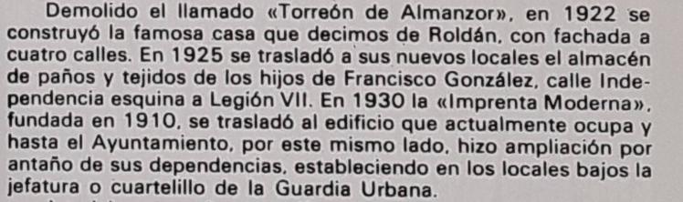 Extracto del artículo de Waldaliso que llevaba por título: Calle Legión VII