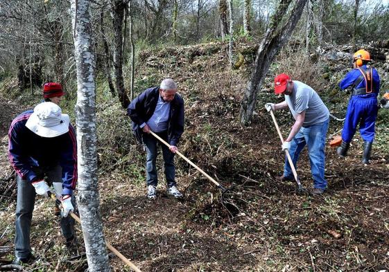 La Asociación de Amigos del Patrimonio Cultural de León Pronumenta celebró una hacendera en la localidad leonesa de Villar de los Barrios.