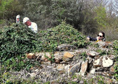 Imagen secundaria 1 - La Asociación de Amigos del Patrimonio Cultural de León Pronumenta celebró una hacendera en la localidad leonesa de Villar de los Barrios