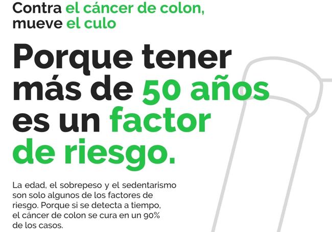 Una de las imágenes de la campaña 'Mueve el culo' contra el cáncer de colon.