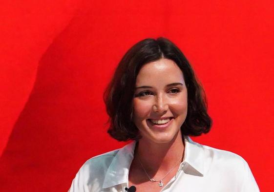 Andrea Fernández acudió al acto de presentación del candidato segoviano.