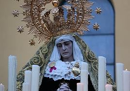 La Soledad es una de las imágenes titulares de la cofradía y la que más fervor despierta.