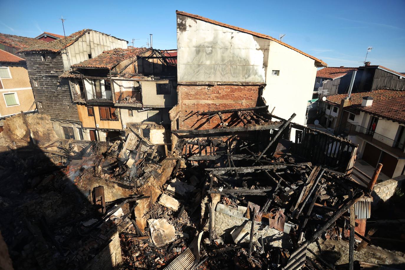 Así han quedado las viviendas afectas por el fuego