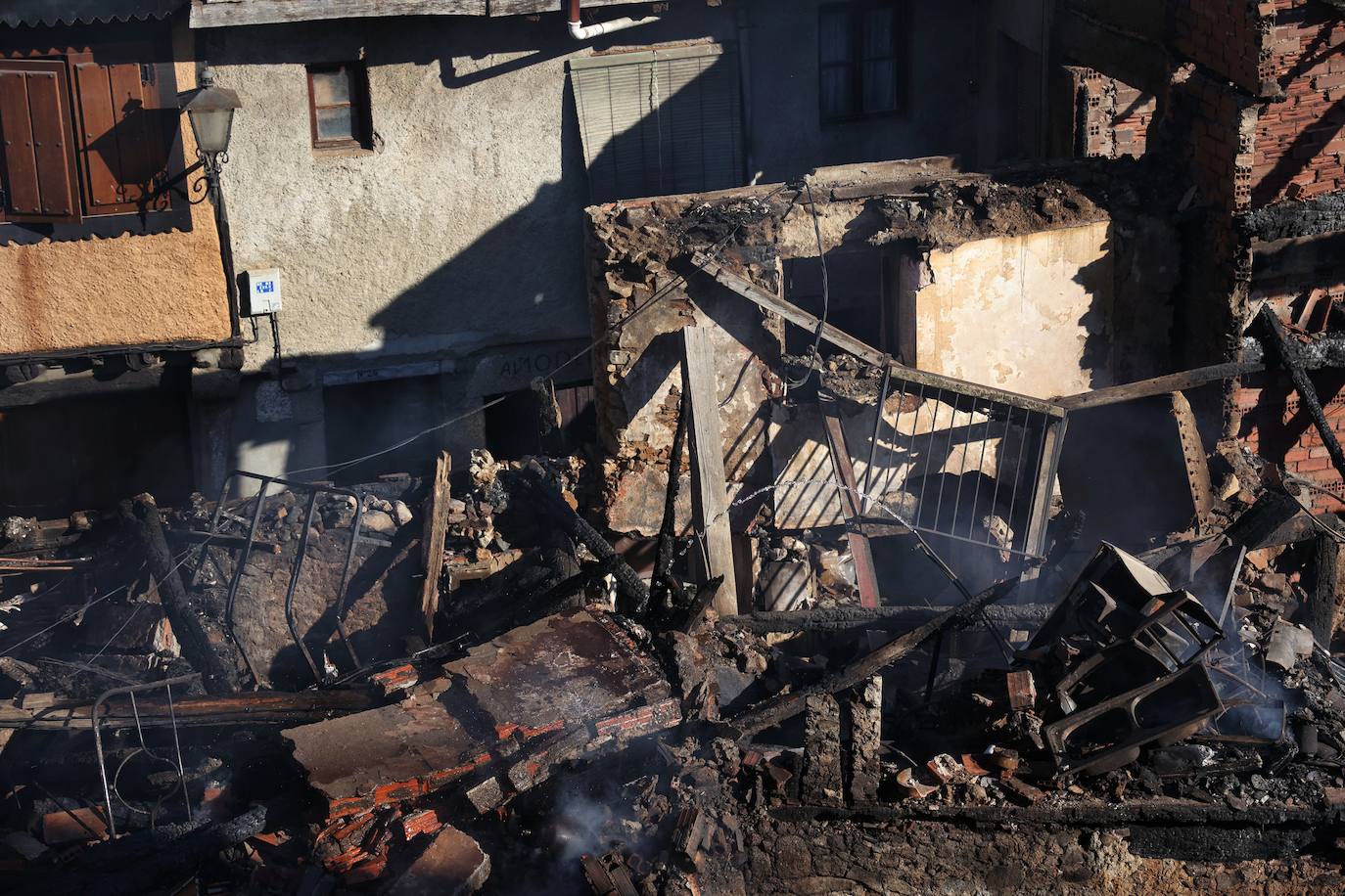 Así han quedado las viviendas afectas por el fuego