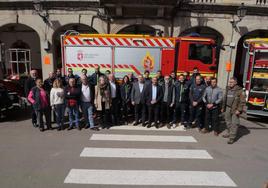 Imagen de la presentación del parque de Bomberos en Cistierna