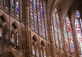 Detalle de las vidrieras de la Catedral de León, uno de los principales atractivos de la Seo leonesa.