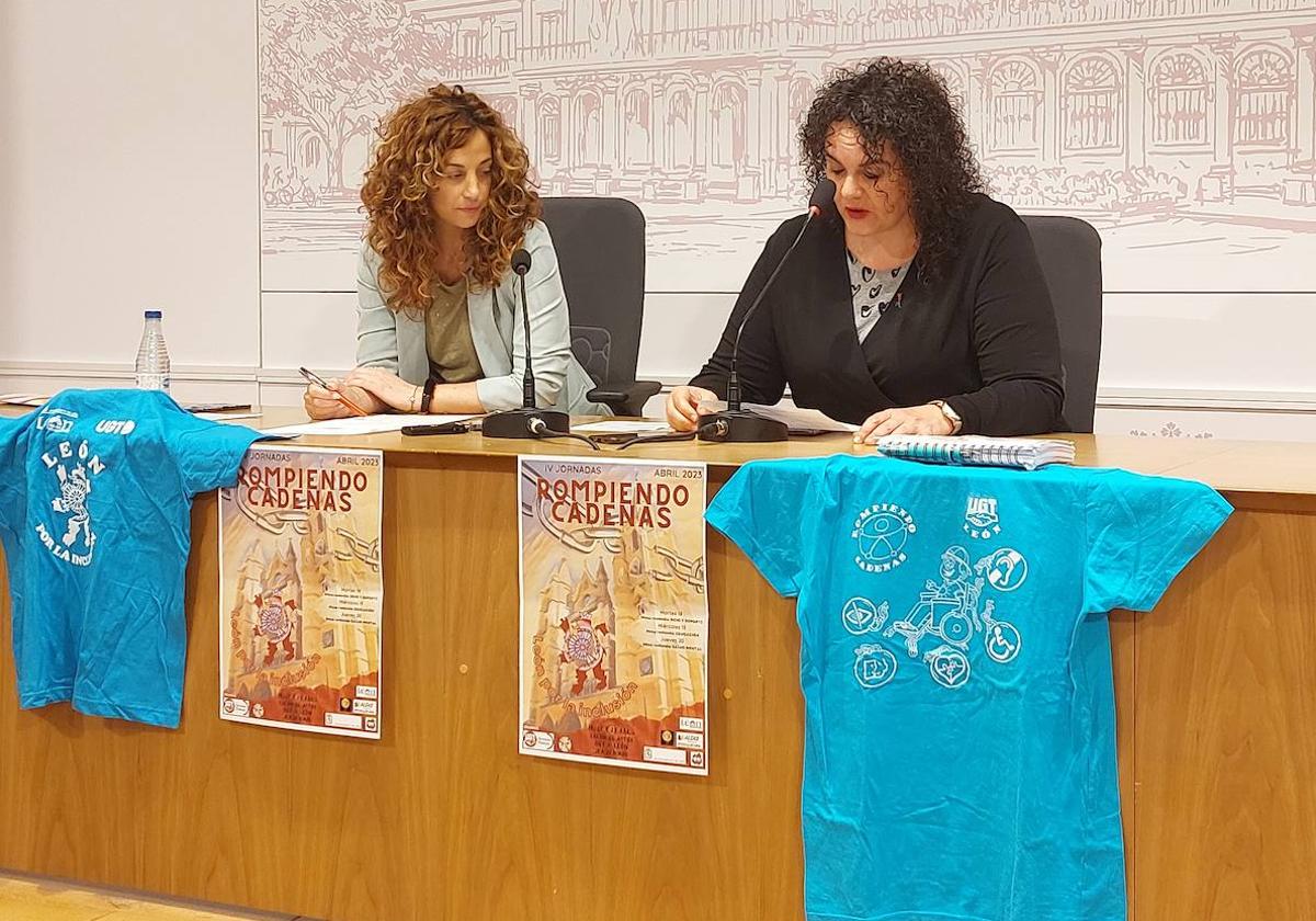 Ruth Sanz y Vera López en la presentación de las IV Jornadas Rompiendo Cadenas.