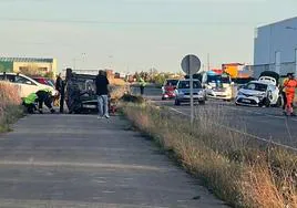 Imagen del accidente en la provincia de León.
