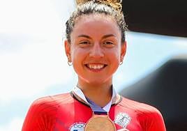 Aranza Villaón, ciclista de Eneicat, gana la plata en el Campeonato Panamericano.