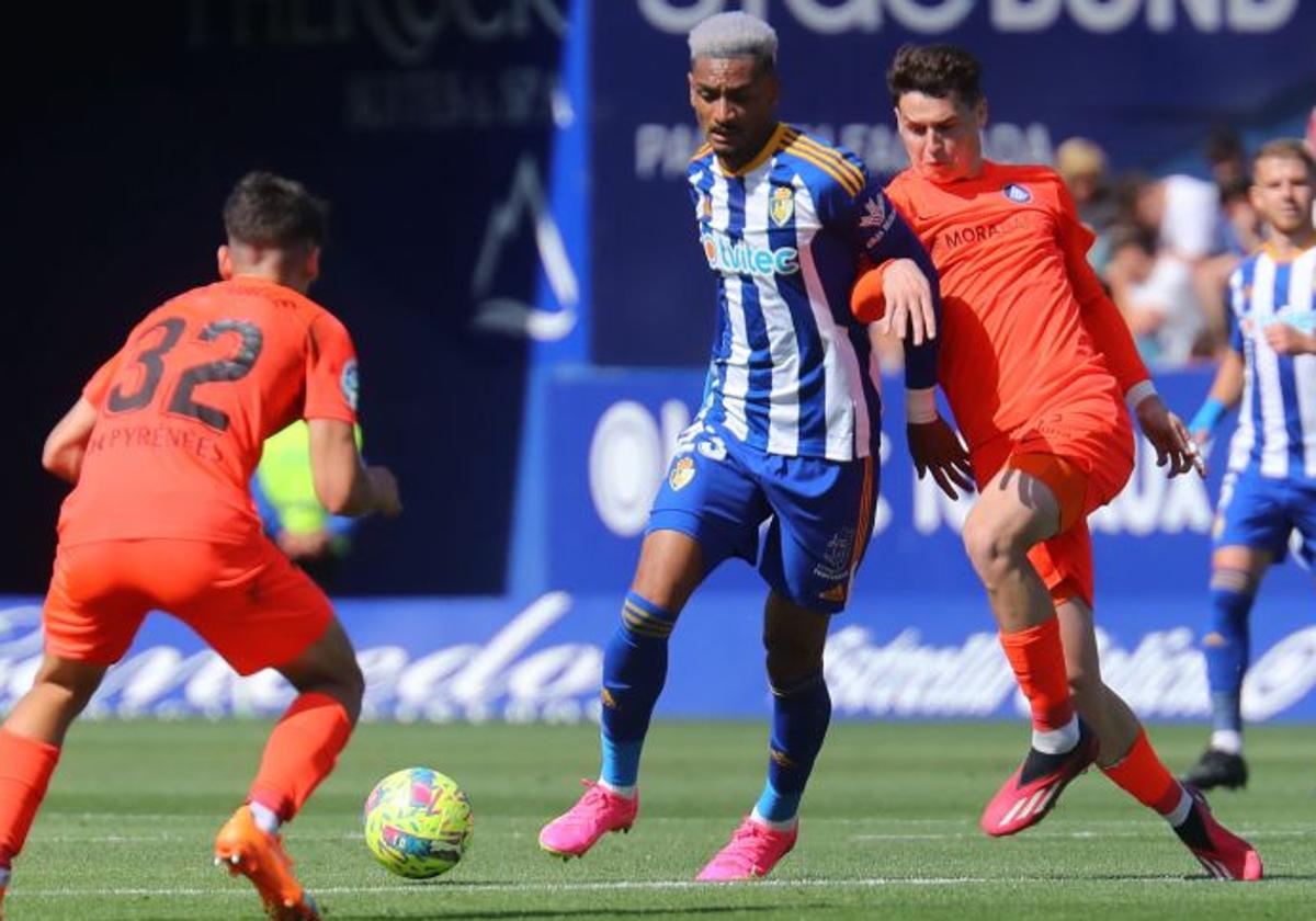 Derik, en el partido ante el Andorra.