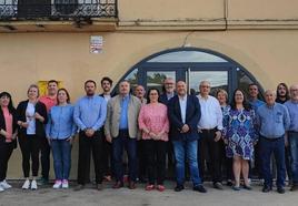 Integrantes de lña candidatura de Castropodame apoyados por Gerardo Álvarez Courel.