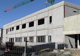 Obra del nuevo Conservatorio de Música de León.