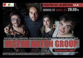 Cartel promocional del concierto de este jueves en el Teatro El Albéitar.