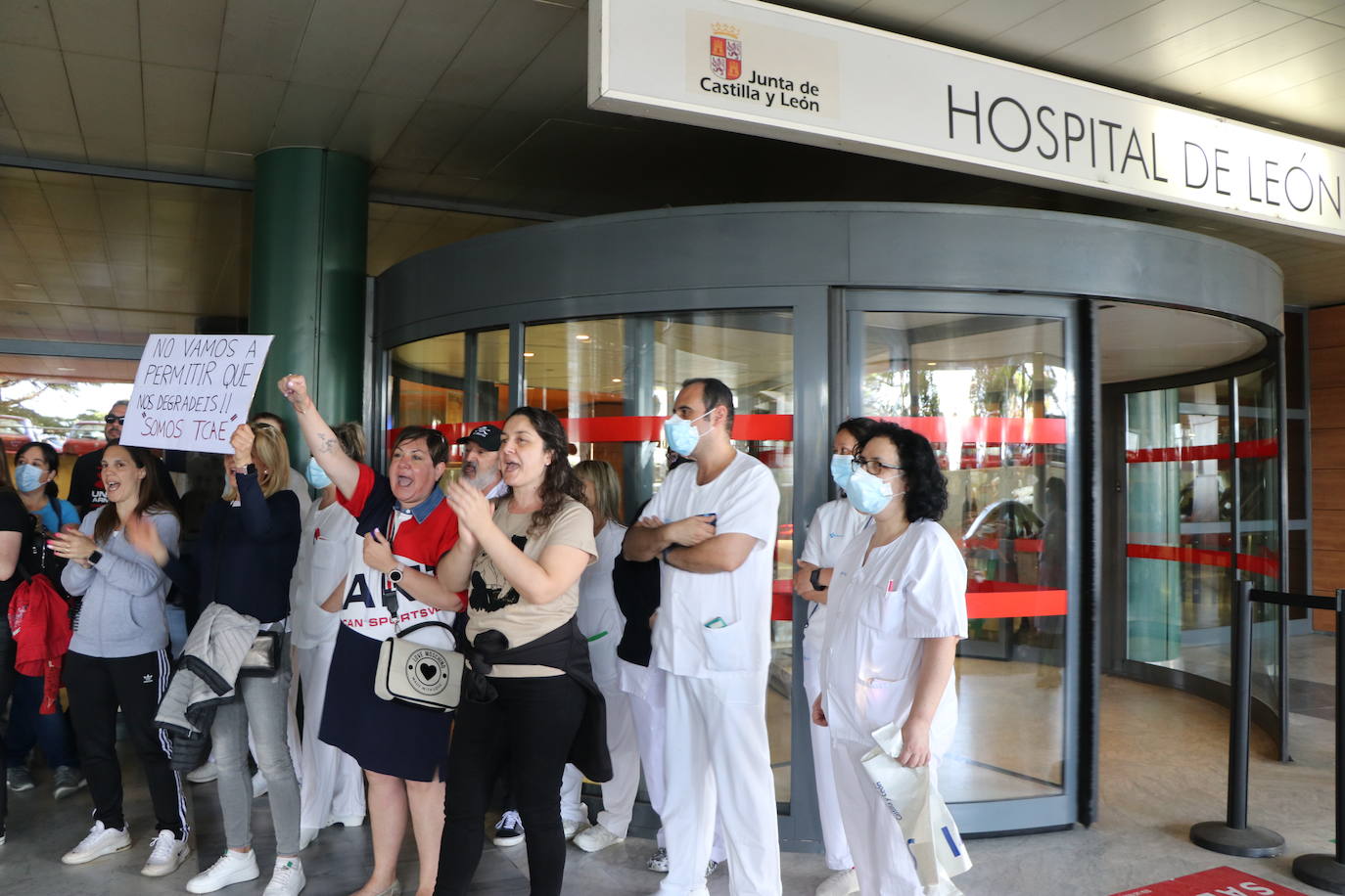 Protesta a las puertas del hospital