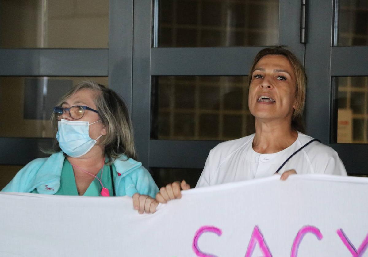 Protesta a las puertas del hospital