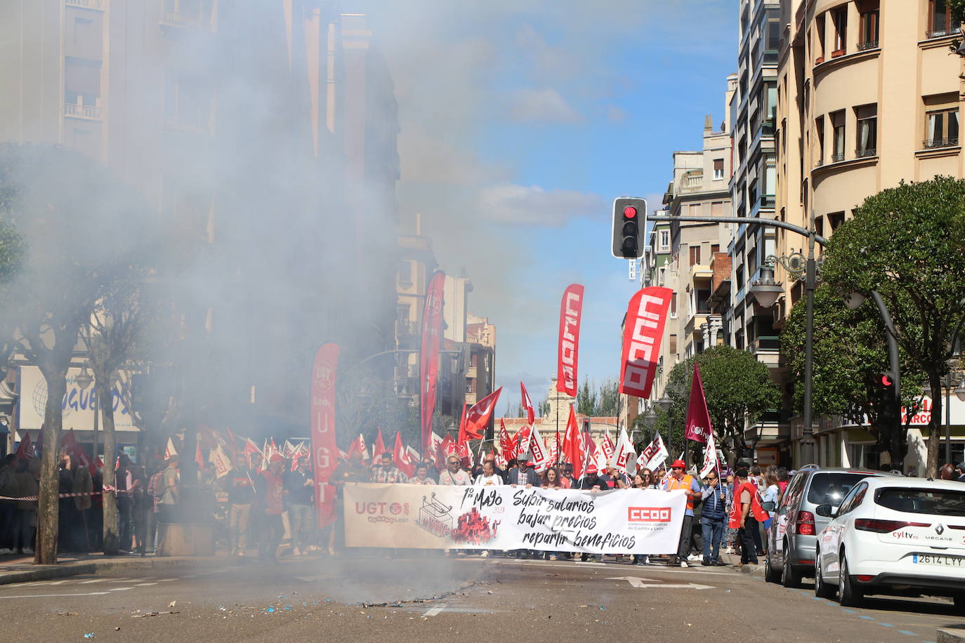 Manifestación del Primero de Mayo en León