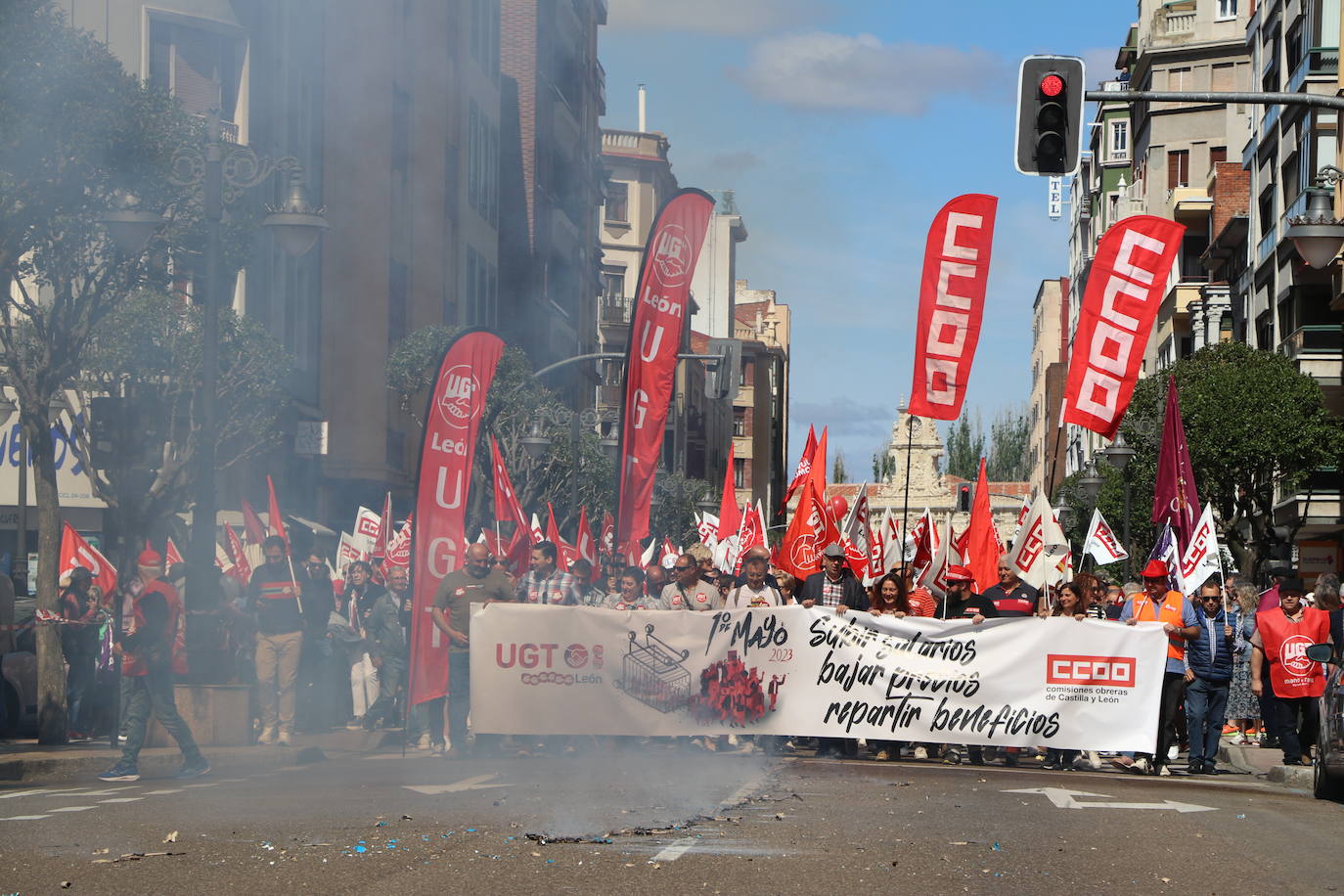 Manifestación del Primero de Mayo en León