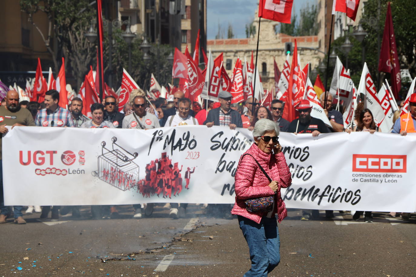 Manifestación del Primero de Mayo en León