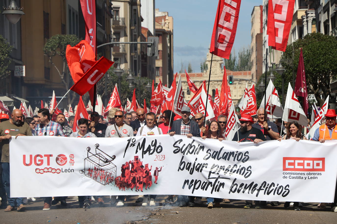 Manifestación del Primero de Mayo en León