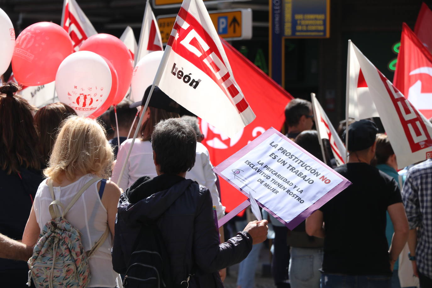 Manifestación del Primero de Mayo en León