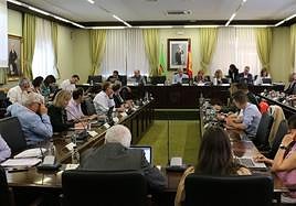 El rector de la ULE, Juan Francisco García Marín, preside el consejo de gobierno celebrado este jueves.