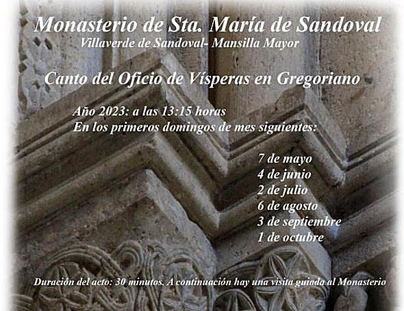 Cartel de la actuación cada primer domingo de mes hasta octubre.