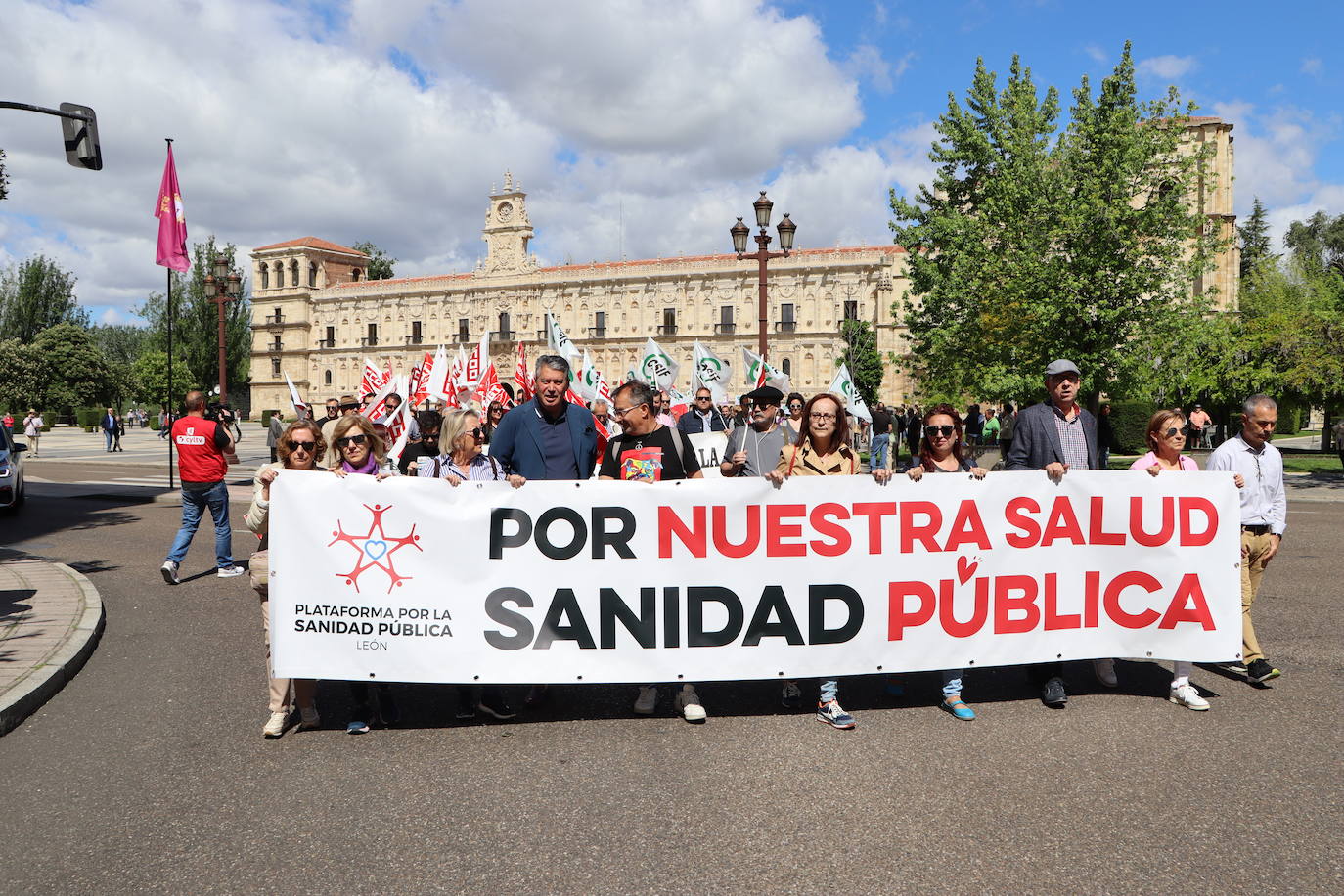 Manifestación en defensa de la sanidad pública en León