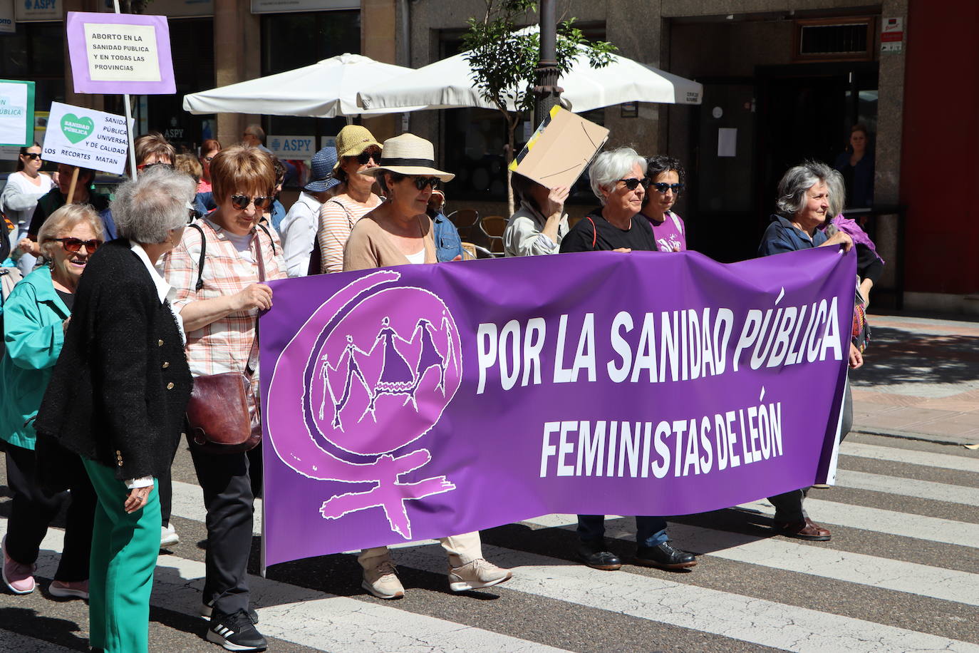 Manifestación en defensa de la sanidad pública en León