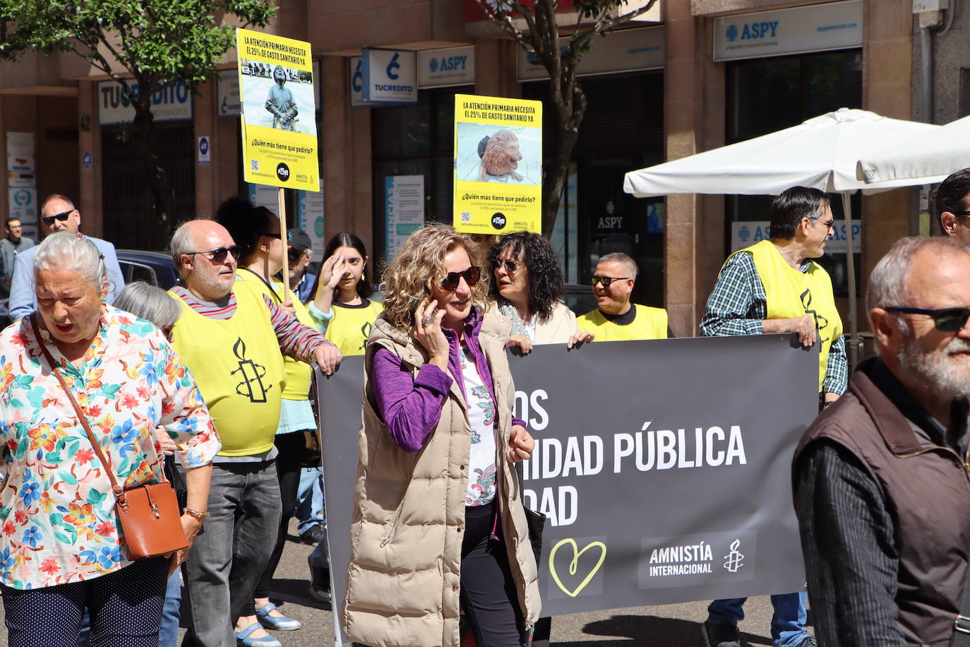 Manifestación en defensa de la sanidad pública en León