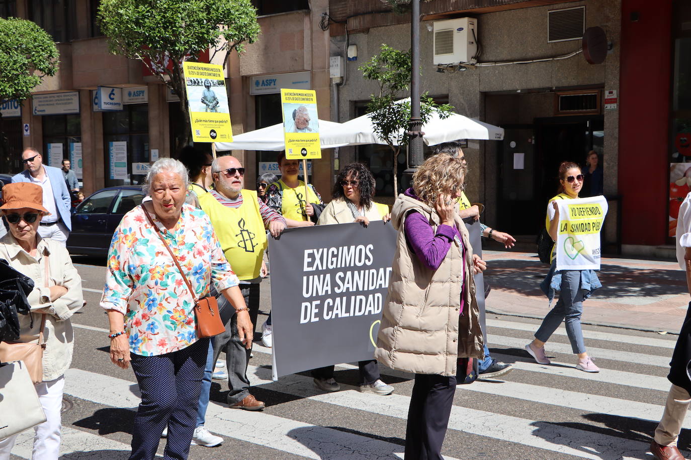 Manifestación en defensa de la sanidad pública en León