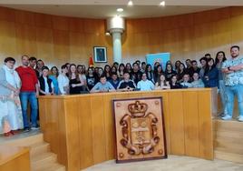 Visita de alumnos franceses al Ayuntamiento de San Andrés del Rabanedo.