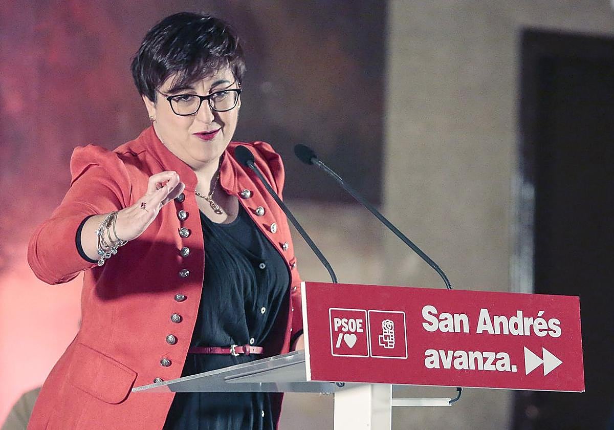 Camno Cabañas, durante un acto electoral el pasado fin de semana.