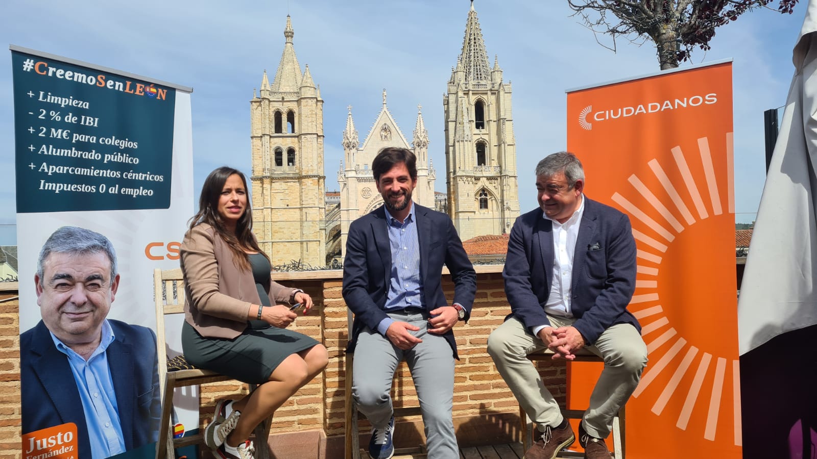 Adrián Vázquez, secretario general de Ciudadanos, visita León